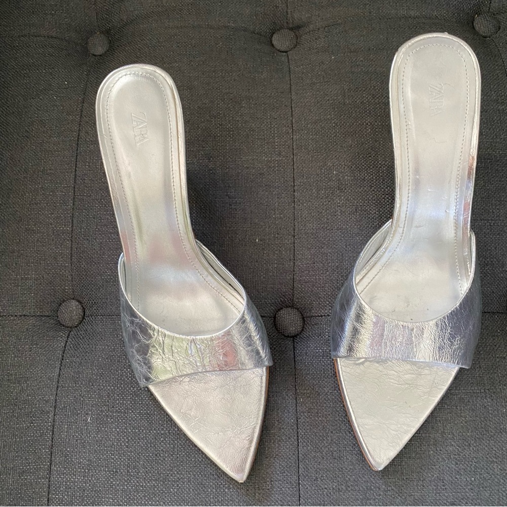 Zara Silver heels